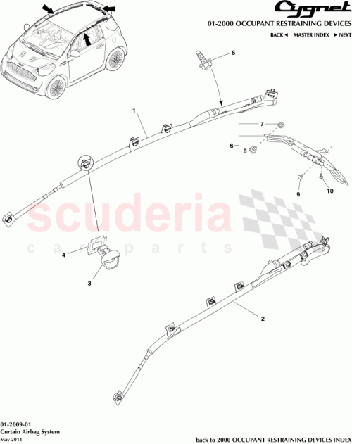Part Diagram for Aston Martin 90119-W0078