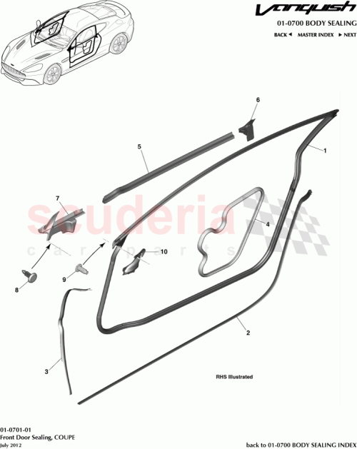 Part Diagram for Aston Martin CD33-C20921-BB