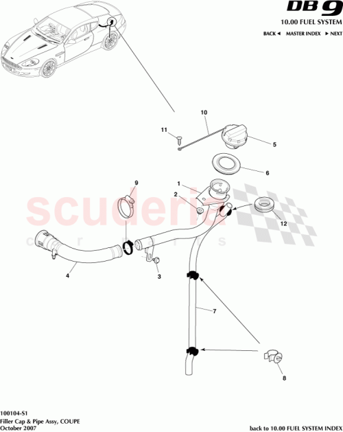 Part Diagram for Aston Martin 4G43-14605-AA