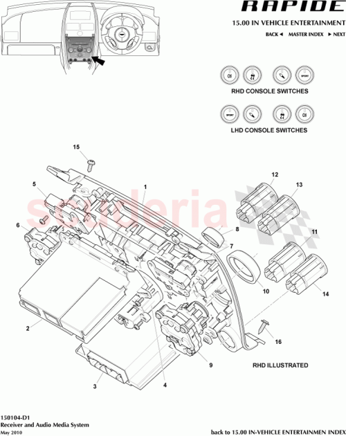 Part Diagram for Aston Martin 8D33-18817-AC
