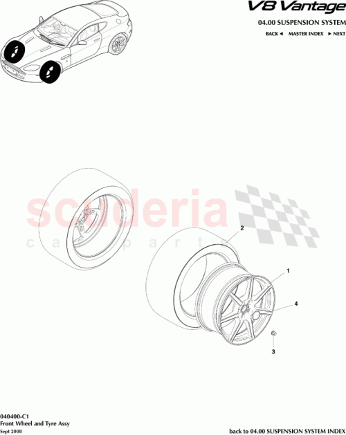 Part Diagram for Aston Martin BG33-1007-DA