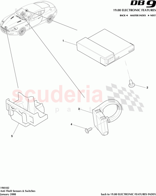 Part Diagram for Aston Martin 701440