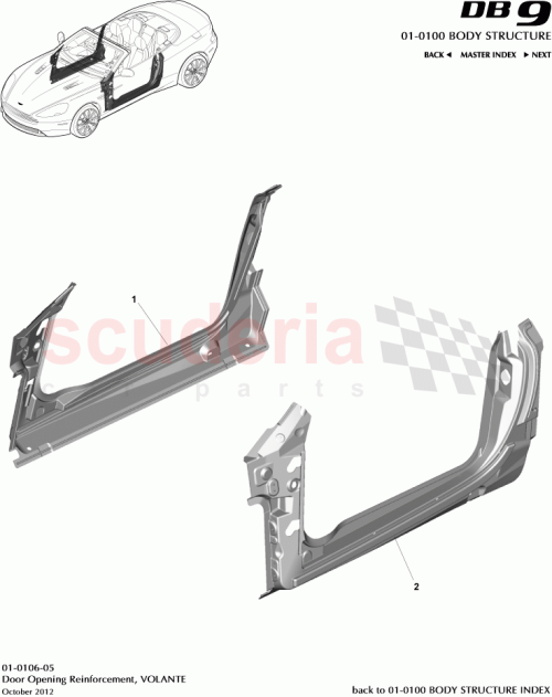 Part Diagram for Aston Martin DG43-L20413-AA
