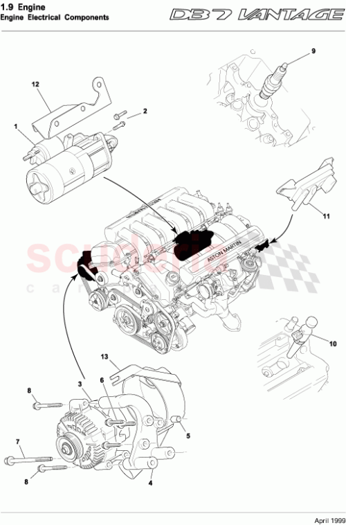 Part Diagram for Aston Martin 707926