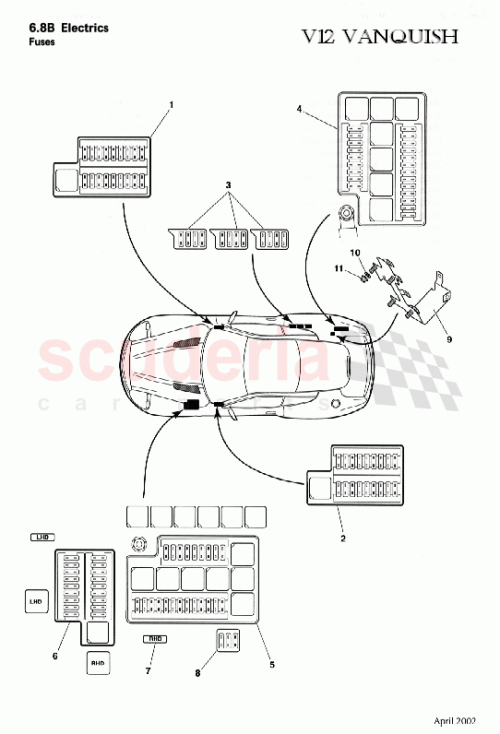Part Diagram for Aston Martin 5R13-13B525-AA