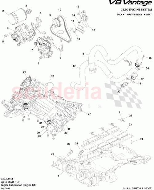 Part Diagram for Aston Martin 6G43-04-10076