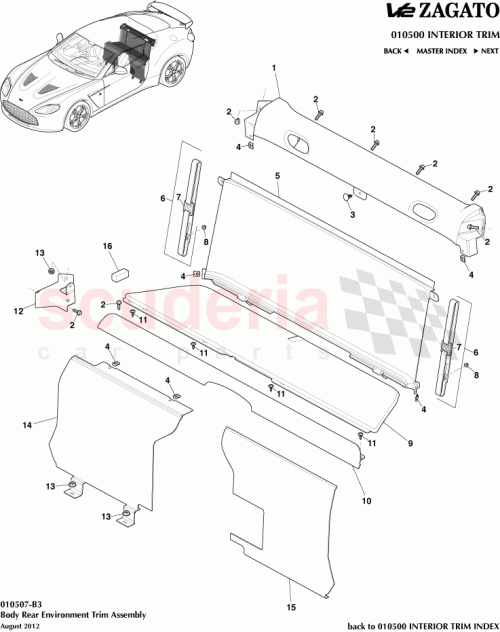 Part Diagram for Aston Martin CY83-431C34-AA