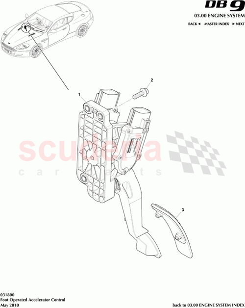 Part Diagram for Aston Martin FG33-9F836-AA