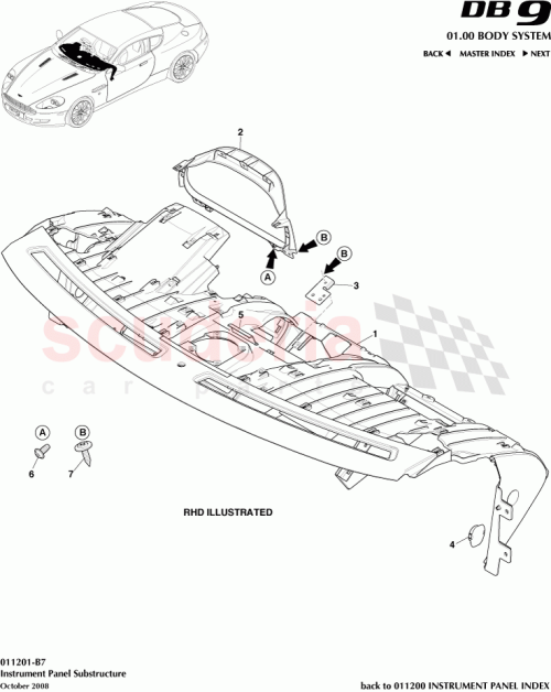 Part Diagram for Aston Martin 4G43-C04304-BFW