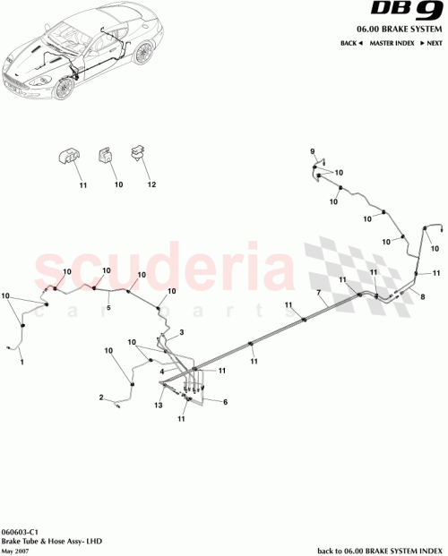 Part Diagram for Aston Martin 4G43-79124-AA