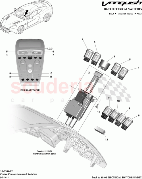 Part Diagram for Aston Martin CD33-7A247-CD