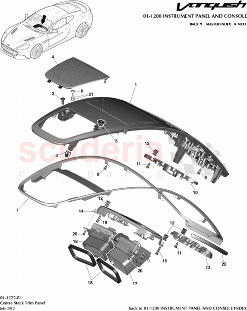 Part Diagram for Aston Martin DD33-8C813-AA