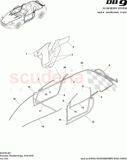 Part Diagram for Aston Martin 702213