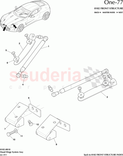 Part Diagram for Aston Martin 12023-09-1185-AC