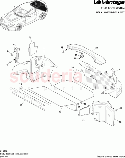 Part Diagram for Aston Martin 6G33-45423-BE