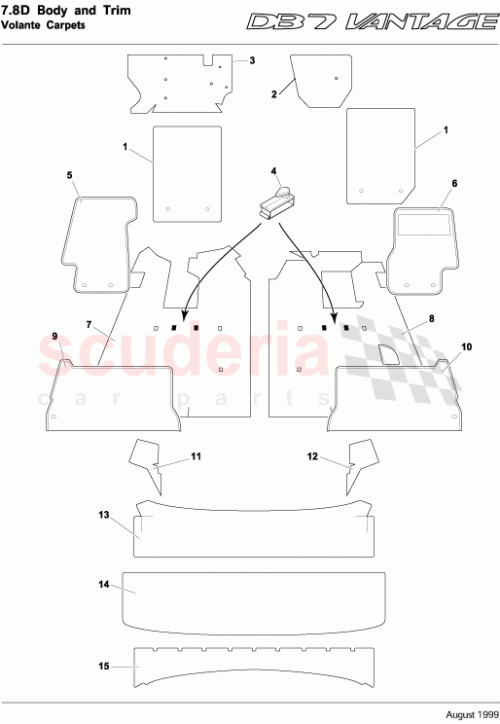 Part Diagram for Aston Martin 83123613BAW