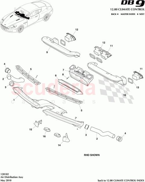 Part Diagram for Aston Martin 8D33-046B30-BB