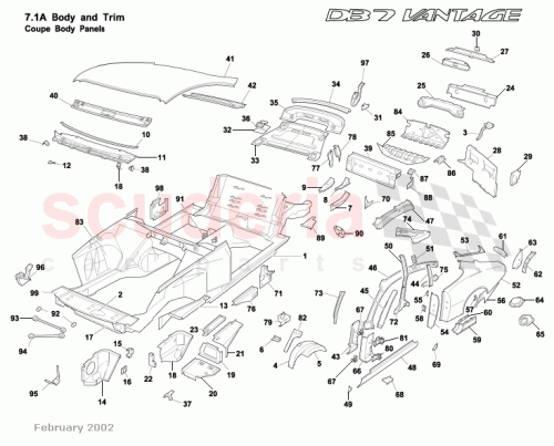 Part Diagram for Aston Martin 20-122650-AB