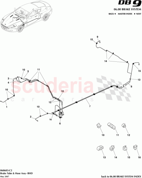 Part Diagram for Aston Martin 4G43-2M019-BC