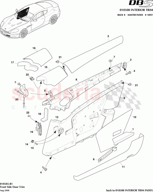 Part Diagram for Aston Martin 9D3323900AA
