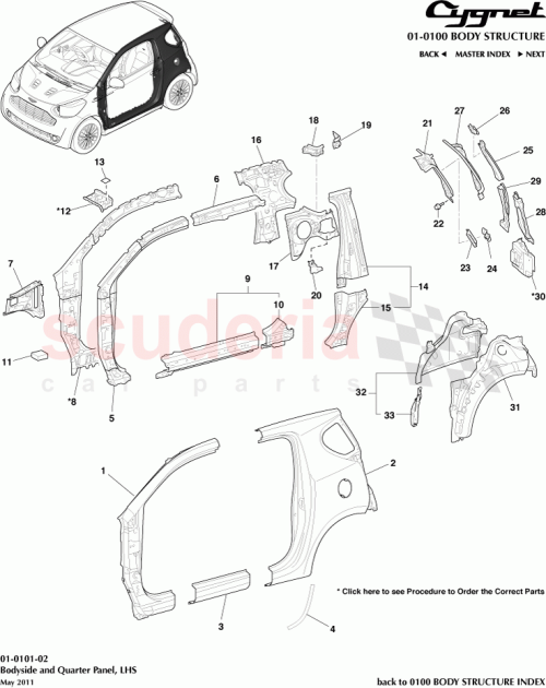 Part Diagram for Aston Martin 61109-74010