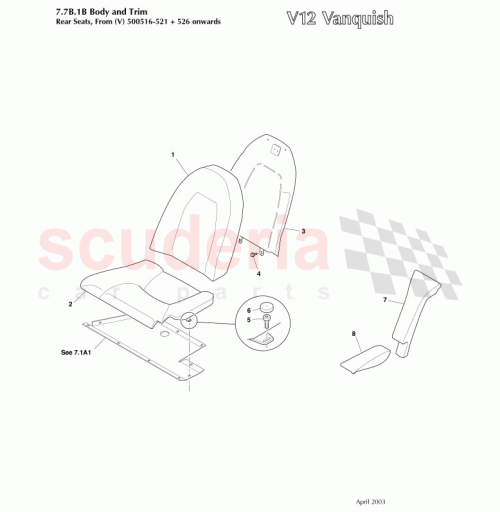 Part Diagram for Aston Martin 3R12-746035-AAW