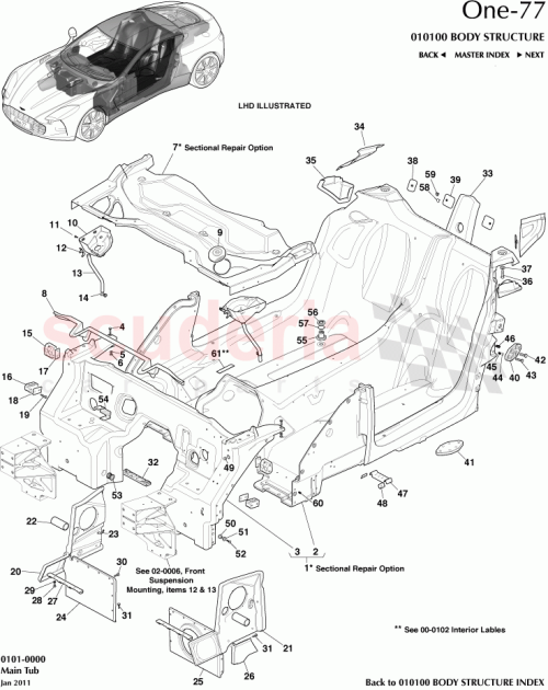 Part Diagram for Aston Martin 12023-05-1021-AC