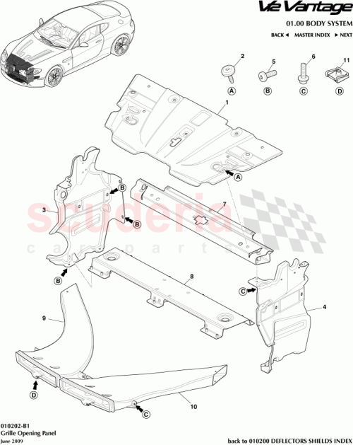 Part Diagram for Aston Martin AD23-8052-AC