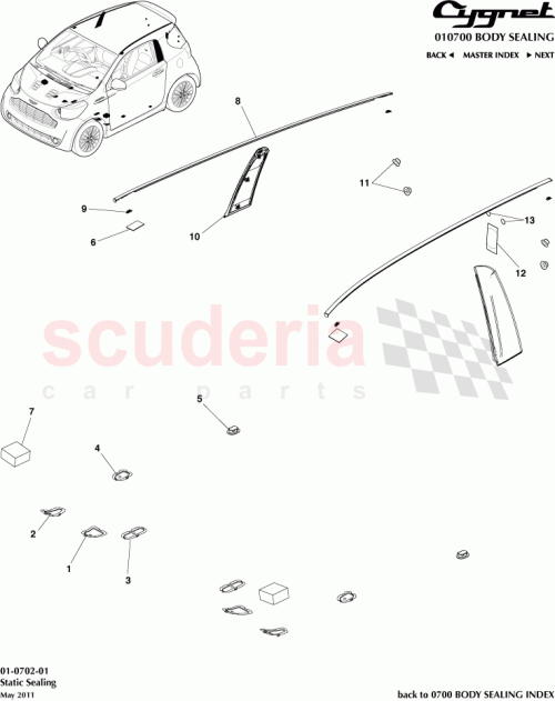 Part Diagram for Aston Martin 75552-74010