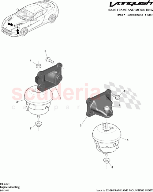 Part Diagram for Aston Martin DG43-6030-AB