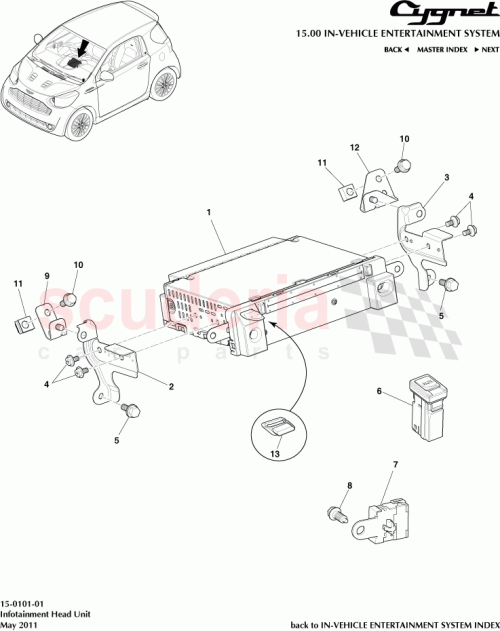 Part Diagram for Aston Martin 90980-04189