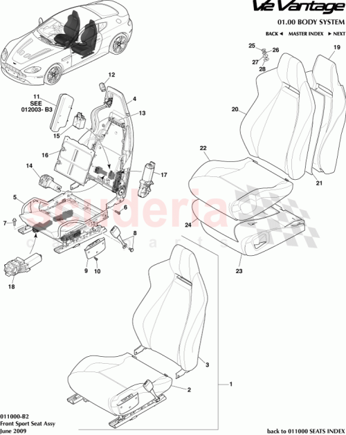 Part Diagram for Aston Martin AD23-60009-BAW
