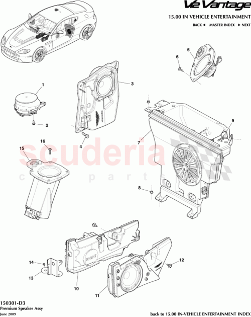 Part Diagram for Aston Martin 9G33-18C956-AA