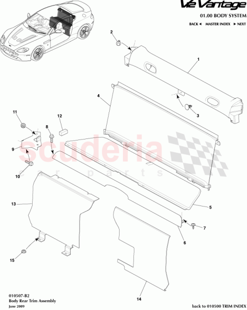 Part Diagram for Aston Martin 6G33-11587-BDW