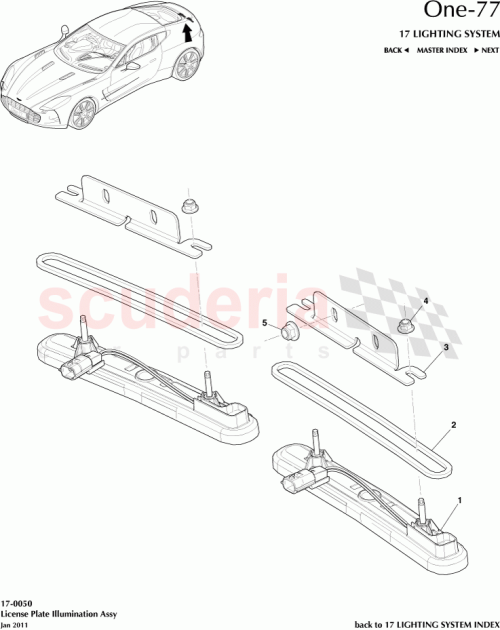 Part Diagram for Aston Martin DBY00396-A