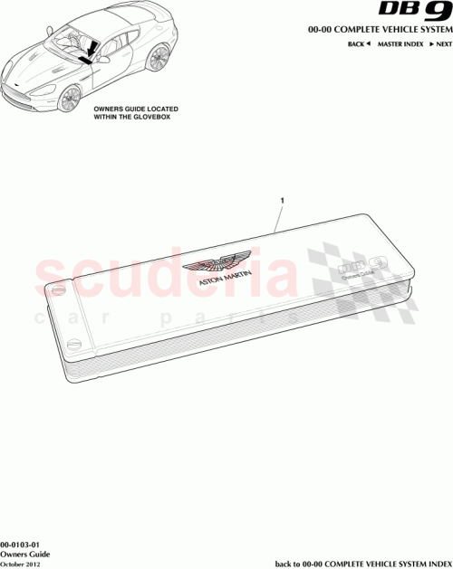 Part Diagram for Aston Martin DG43-120609-AA