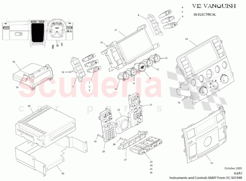 Part Diagram for Aston Martin 6R13-18C815-AA