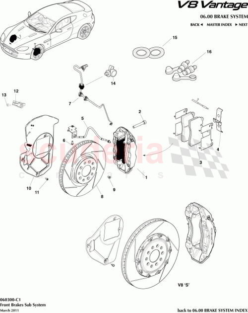 Part Diagram for Aston Martin BG33-2C462-DA
