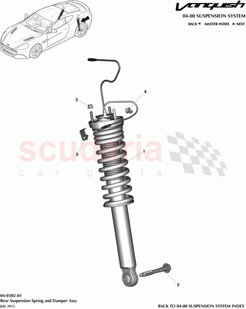 Part Diagram for Aston Martin ED33-18W002-DA