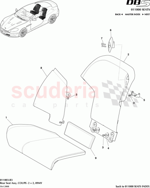 Part Diagram for Aston Martin 9D3360032ABW