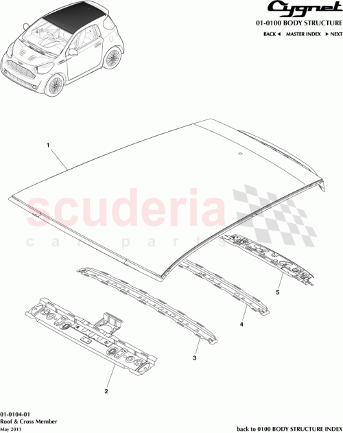 Part Diagram for Aston Martin 63111-74012