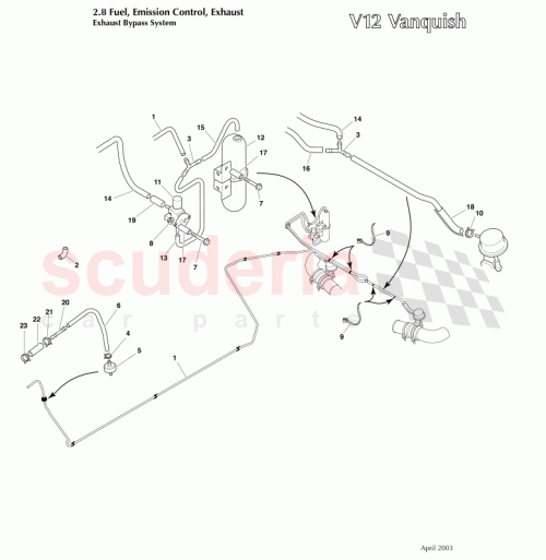 Part Diagram for Aston Martin 700182