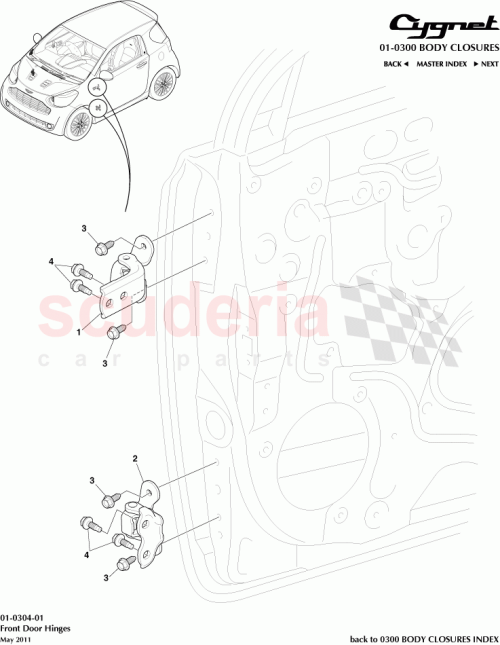 Part Diagram for Aston Martin 68710-12151