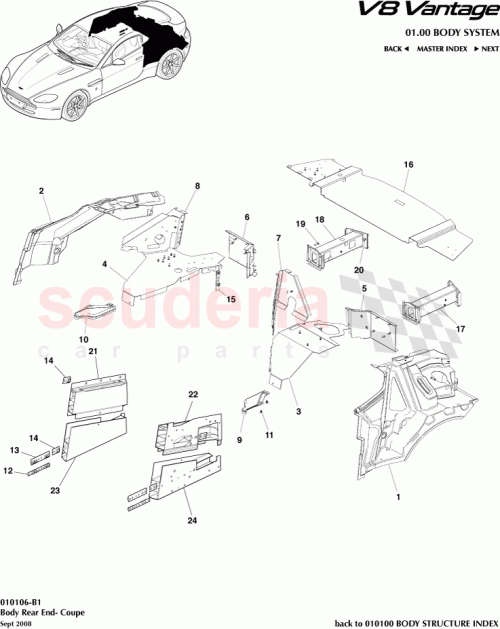 Part Diagram for Aston Martin 6G33-C41033-AG