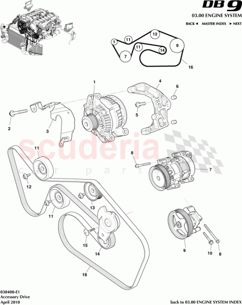Part Diagram for Aston Martin 8D33-10300-AA