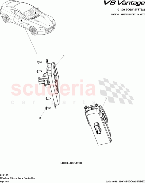 Part Diagram for Aston Martin 701446