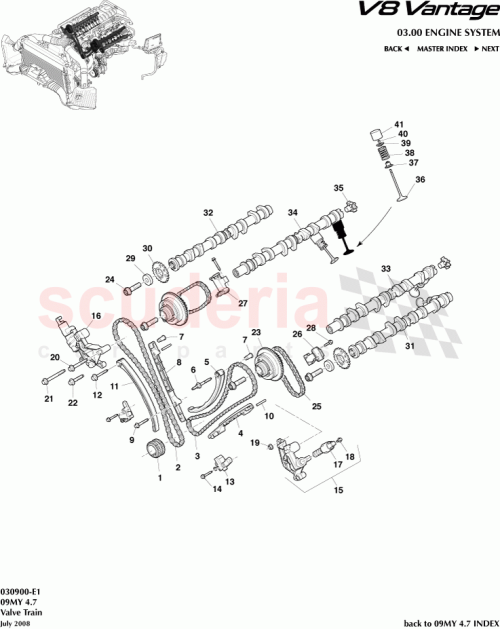 Part Diagram for Aston Martin 6G33-6513-BB
