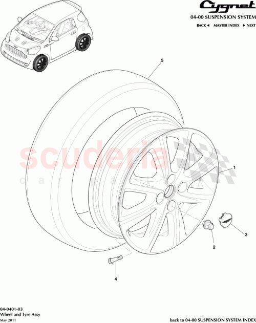 Part Diagram for Aston Martin AY2Y-1007-EB