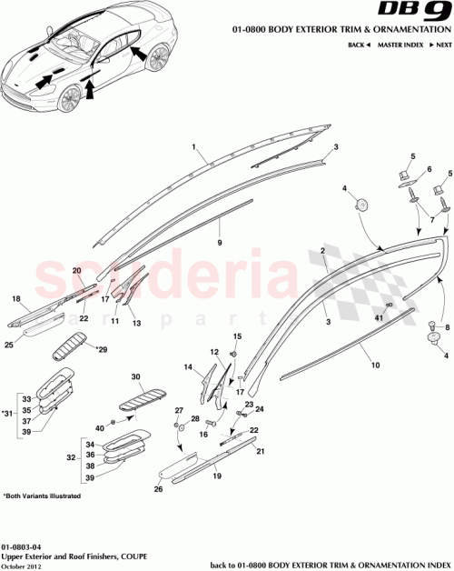 Part Diagram for Aston Martin CG43-16C693-BB