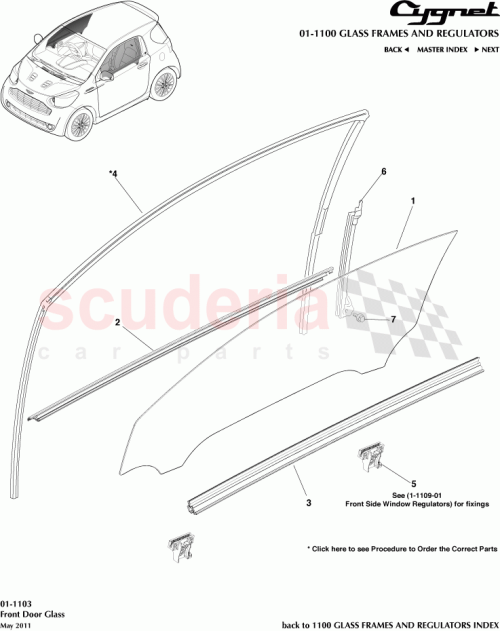 Part Diagram for Aston Martin 67404-74010